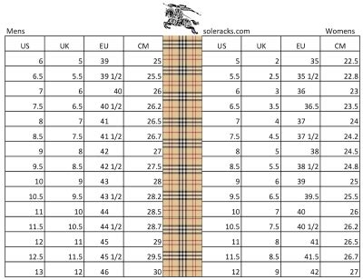 burberry shoes run small|burberry men's shoe size chart.